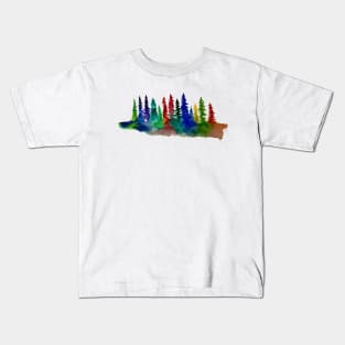 Rainbow pines Kids T-Shirt